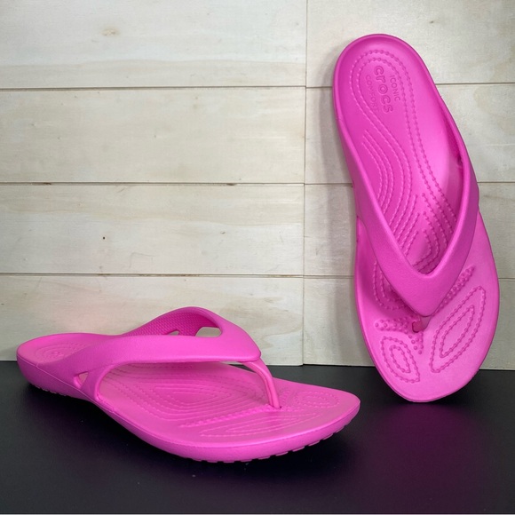 Crocs Kadee 2 Sandals Pink Women's Size 7 Shoes Waterproof Flip Flops - Picture 11 of 11